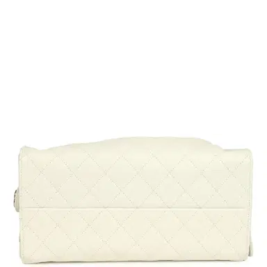 Chanel Chanel Medium 25 Hobo Bag White Caviar Gold Hardware | Thumbnail 6