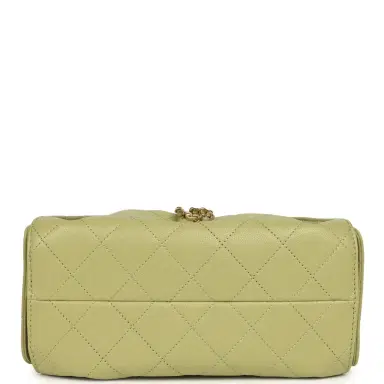Chanel Chanel Mini 25 Hobo Bag Green Caviar Gold Hardware | Thumbnail 6