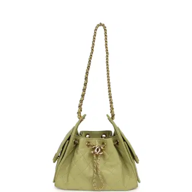 Chanel Chanel Mini 25 Hobo Bag Green Caviar Gold Hardware | Thumbnail 7
