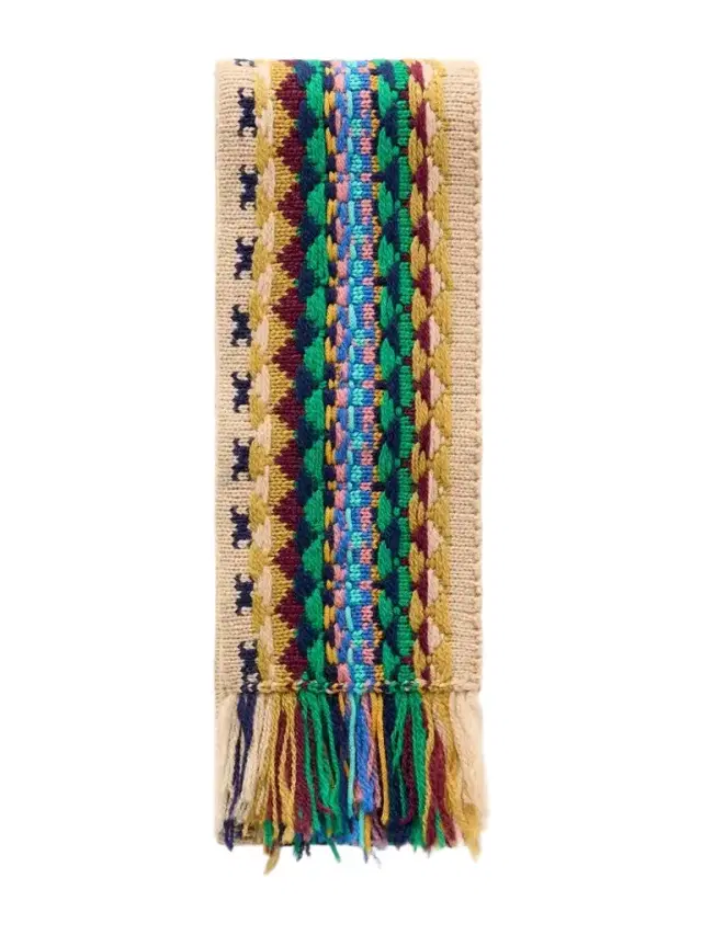 Dries Van Noten Fringed Intrasia-knit Wool Scarf