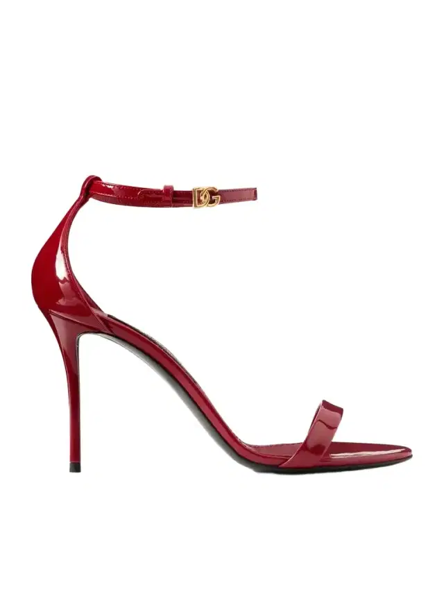 Dolce & Gabbana Logo-detailed Patent-leather Sandals