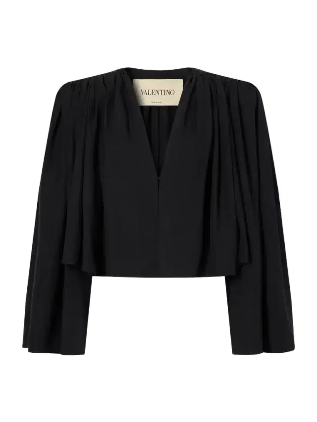 Silk-crepe Crop Jacket