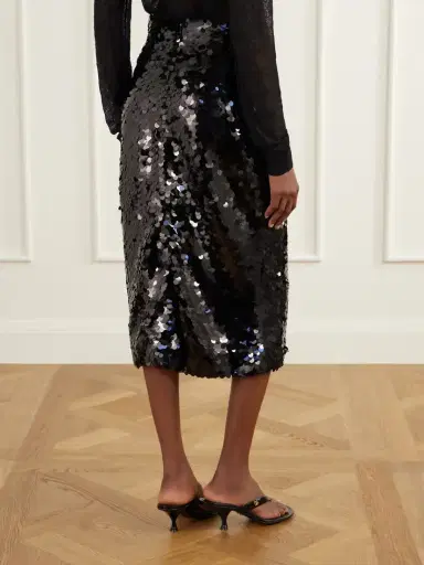 Dolce & Gabbana Sequin-embellished Tulle Midi Skirt | Thumbnail 3