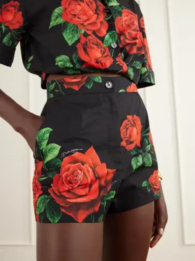 Dolce & Gabbana Floral-print Cotton-poplin Shorts | Thumbnail 5