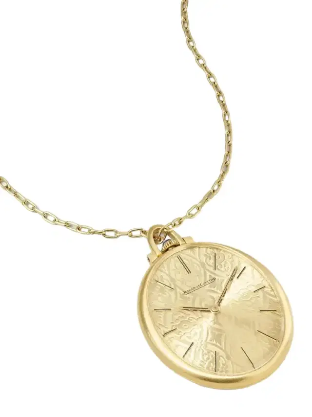 Stephanie Windsor + Jaeger-lecoultre Vintage 1960s Pocket Watch Hand-wound 18-karat Gold Pendant Necklace