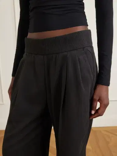 James Perse Ribbed Waist Cotton And Cashmere-blend Wide-leg Pants | Thumbnail 5