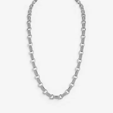 JAI JAI Sterling Silver Textured Men's Link Necklace JJH3040MN - by The Solist | Thumbnail 2 JAI JAI Sterling Silver Textured Men's Link Necklace JJH3040MN - by The Solist | Thumbnail 2