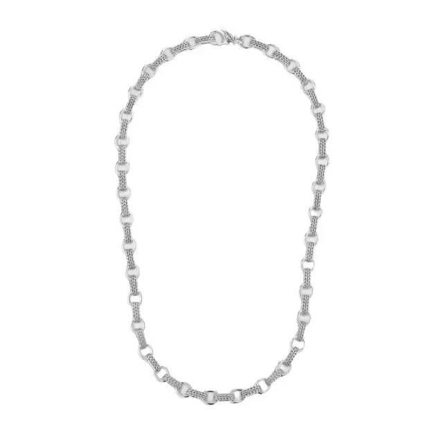 JAI JAI Sterling Silver Textured Men's Link Necklace JJH3040MN - by The Solist