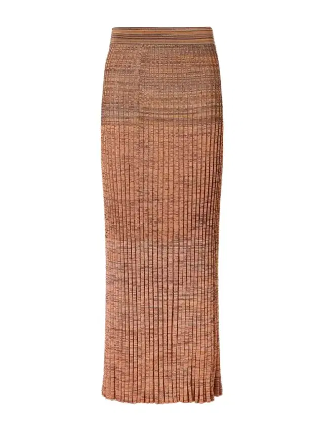 Zimmermann Mouline Ribbed-knit Midi Skirt