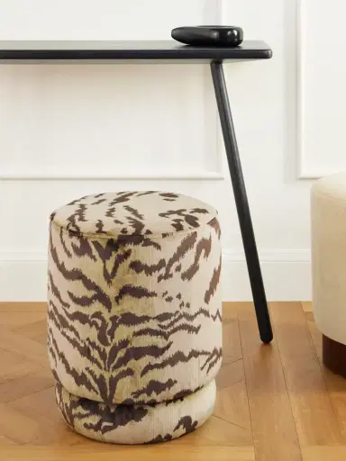 SIX THE RESIDENCE Tiger Velvet-jacquard Pouf | Thumbnail 2