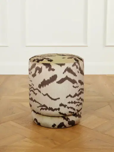 SIX THE RESIDENCE Tiger Velvet-jacquard Pouf | Thumbnail 1