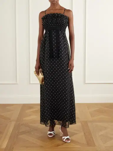 Zimmermann Pleated Ruffled Polka-dot Chiffon Maxi Dress | Thumbnail 2