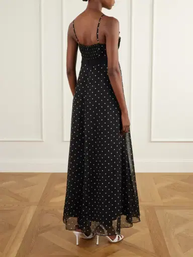 Zimmermann Pleated Ruffled Polka-dot Chiffon Maxi Dress | Thumbnail 3