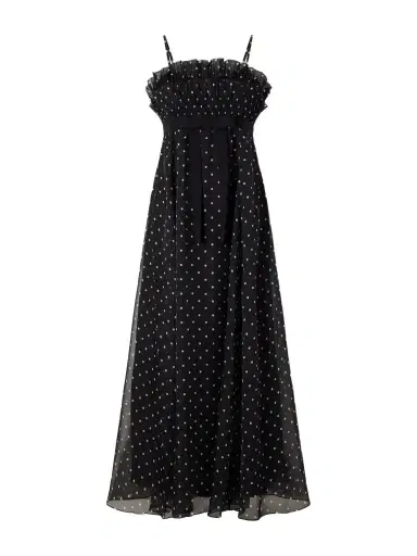 Zimmermann Pleated Ruffled Polka-dot Chiffon Maxi Dress | Thumbnail 1