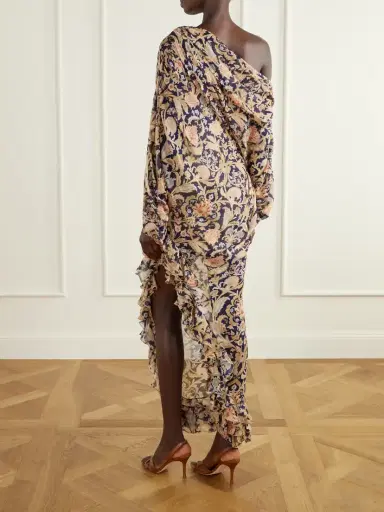 Zimmermann Valiant One-shoulder Gathered Printed Crepe Maxi Dress | Thumbnail 3 Zimmermann Valiant One-shoulder Gathered Printed Crepe Maxi Dress | Thumbnail 3