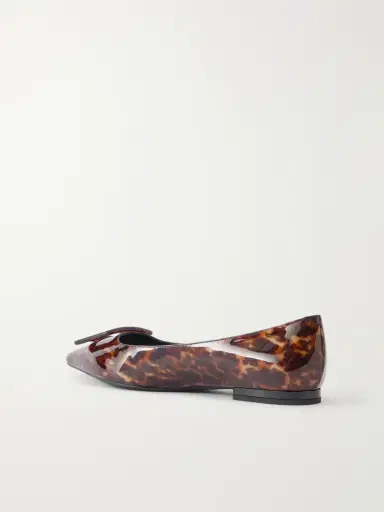 Roger Vivier Gommettine 5 Printed Patent-leather Flats | Thumbnail 3