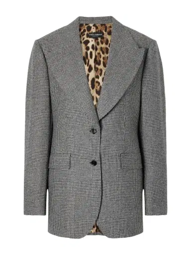 Dolce & Gabbana Prince Of Wales Wool And Cashmere-blend Blazer | Thumbnail 1 Dolce & Gabbana Prince Of Wales Wool And Cashmere-blend Blazer | Thumbnail 1