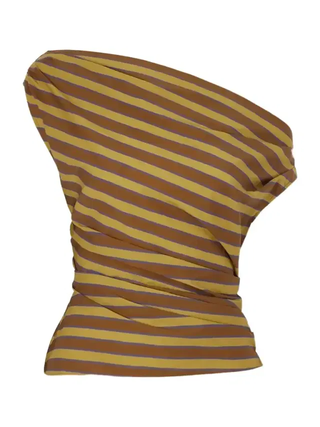 Staud Phare Striped Cotton-blend Poplin Blouse