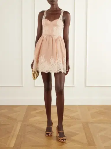 Zimmermann Valiant Lace-trimmed Linen And Silk-blend Mini Dress | Thumbnail 2