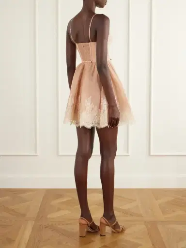 Zimmermann Valiant Lace-trimmed Linen And Silk-blend Mini Dress | Thumbnail 3