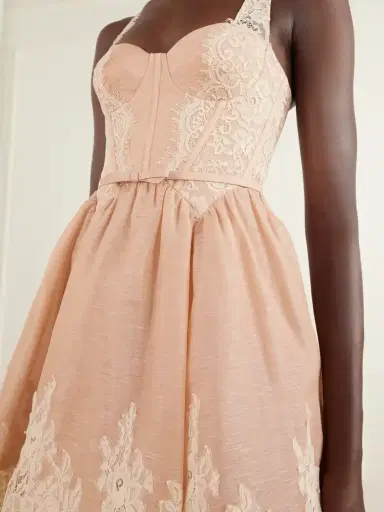 Zimmermann Valiant Lace-trimmed Linen And Silk-blend Mini Dress | Thumbnail 4