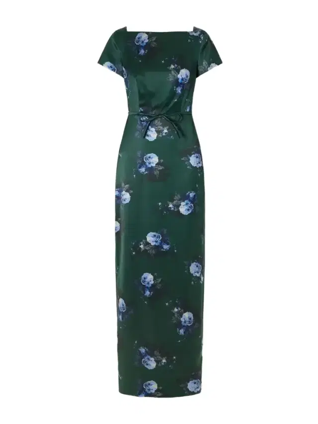 Erdem Duchess Bow-detailed Floral-printed Satin Gown