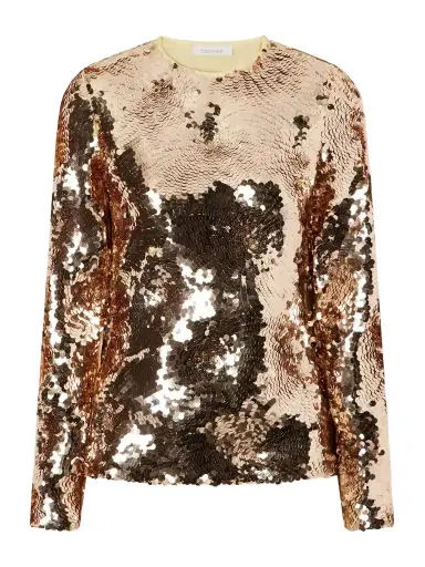 Rabanne Haut Sequined Tulle Blouse | Thumbnail 1
