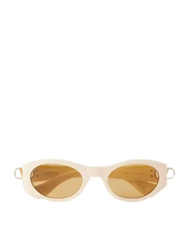 Valentino Eyewear Vlogo-embellished Round-frame Acetate Sunglasses