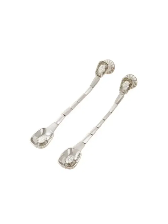 Look 18-karat White Gold Diamond Earrings