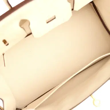 HERMÈS Hermes Birkin 25 Nata Ostrich Boreal Gold Hardware | Thumbnail 8 HERMÈS Hermes Birkin 25 Nata Ostrich Boreal Gold Hardware | Thumbnail 8