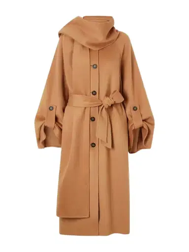 Zimmermann Valiant Belted Scarf-detailed Wool-blend Coat | Thumbnail 1 Zimmermann Valiant Belted Scarf-detailed Wool-blend Coat | Thumbnail 1