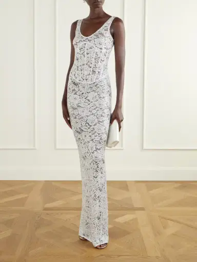 Ilkyaz Ozel Aela Crystal-embellished Cotton Gown | Thumbnail 2 Ilkyaz Ozel Aela Crystal-embellished Cotton Gown | Thumbnail 2
