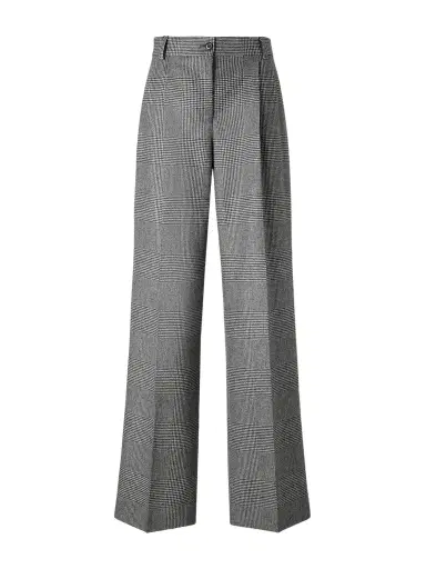 Dolce & Gabbana Pleated Prince Of Wales Wool And Cashmere-blend Flannel Wide-leg Pants | Thumbnail 1 Dolce & Gabbana Pleated Prince Of Wales Wool And Cashmere-blend Flannel Wide-leg Pants | Thumbnail 1