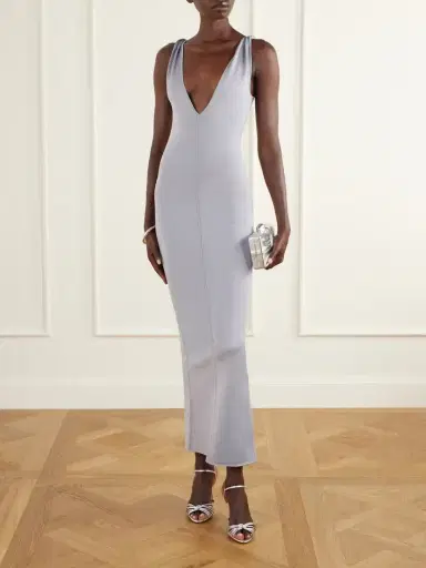 Galvan Twisted Tyra Stretch-knit Midi Dress | Thumbnail 2 Galvan Twisted Tyra Stretch-knit Midi Dress | Thumbnail 2