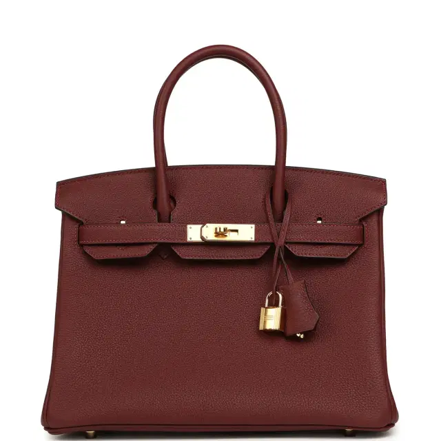 HERMÈS Hermes Birkin 30 Rouge H Togo Gold Hardware