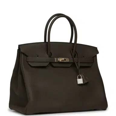 HERMÈS Hermes Birkin 35 Vert Loden Togo Permabrass Hardware | Thumbnail 2 HERMÈS Hermes Birkin 35 Vert Loden Togo Permabrass Hardware | Thumbnail 2