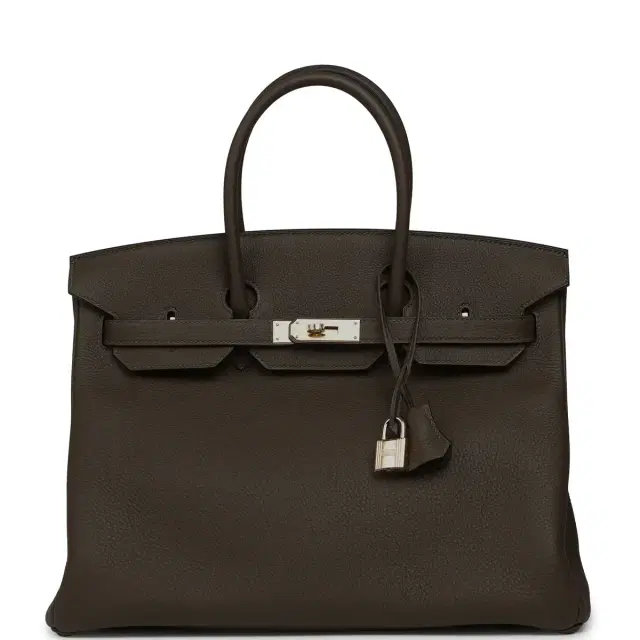 HERMÈS Hermes Birkin 35 Vert Loden Togo Permabrass Hardware
