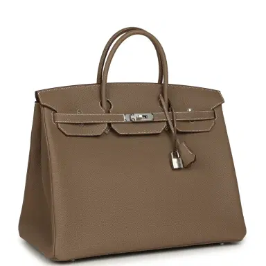 HERMÈS Hermes Birkin 40 Etoupe Togo Palladium Hardware | Thumbnail 2 HERMÈS Hermes Birkin 40 Etoupe Togo Palladium Hardware | Thumbnail 2