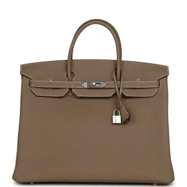 HERMÈS Hermes Birkin 40 Etoupe Togo Palladium Hardware | Thumbnail 1 HERMÈS Hermes Birkin 40 Etoupe Togo Palladium Hardware | Thumbnail 1
