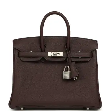 HERMÈS Hermes Special Order (HSS) Birkin 25 Rouge Sellier Verso Togo Brushed Palladium Hardware | Thumbnail 1 HERMÈS Hermes Special Order (HSS) Birkin 25 Rouge Sellier Verso Togo Brushed Palladium Hardware | Thumbnail 1