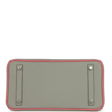 HERMÈS Hermes Special Order (HSS) Birkin 30 Gris Mouette, Rose Azalee Epsom Brushed Palladium Hardware | Thumbnail 6 HERMÈS Hermes Special Order (HSS) Birkin 30 Gris Mouette, Rose Azalee Epsom Brushed Palladium Hardware | Thumbnail 6