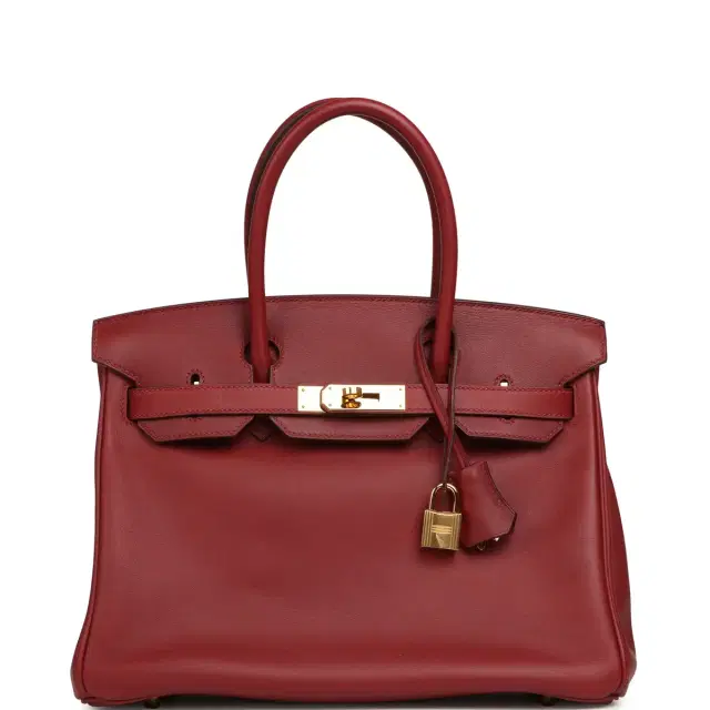 Pre-owned Hermes Birkin 30 Rouge Vif Jonathan Gold Hardware