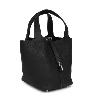 HERMÈS Pre-owned Hermes Picotin Lock 18 Caban Clemence Palladium Hardware | Thumbnail 2