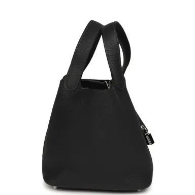 HERMÈS Pre-owned Hermes Picotin Lock 18 Caban Clemence Palladium Hardware | Thumbnail 3