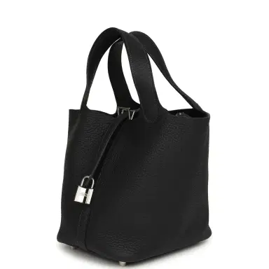 HERMÈS Pre-owned Hermes Picotin Lock 18 Caban Clemence Palladium Hardware | Thumbnail 5