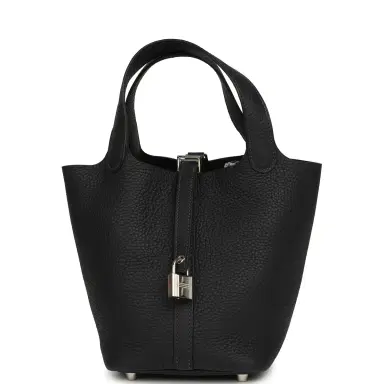 HERMÈS Pre-owned Hermes Picotin Lock 18 Caban Clemence Palladium Hardware | Thumbnail 1