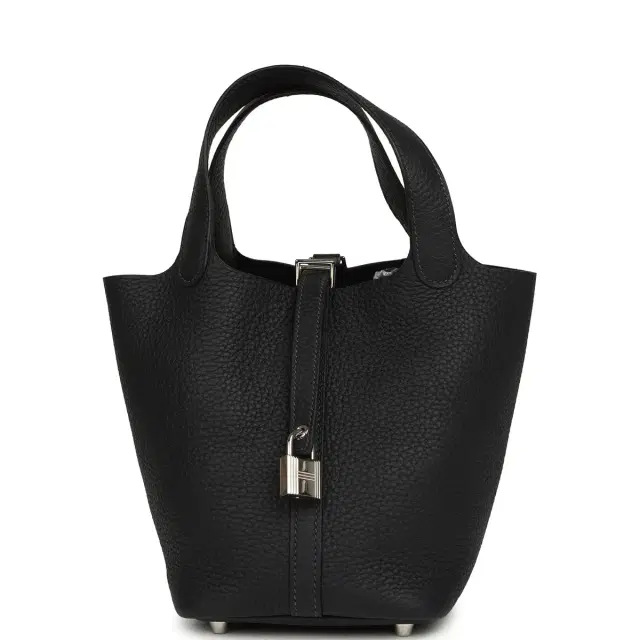 HERMÈS Pre-owned Hermes Picotin Lock 18 Caban Clemence Palladium Hardware