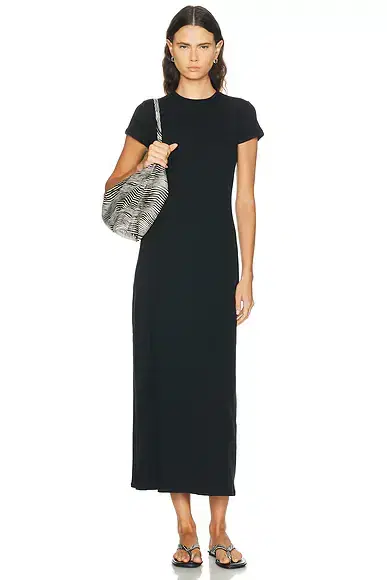 LESET Nando Short Sleeve Maxi Dress