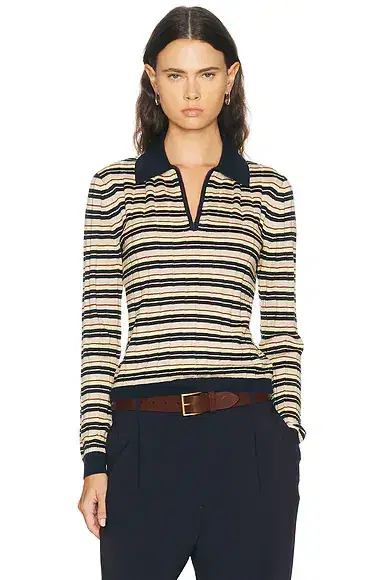 Guest In Residence Track Polo Sweater