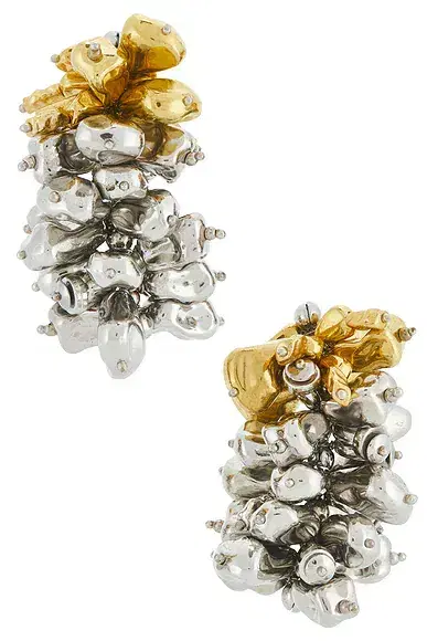Dries Van Noten Handmade Bead Embroidered Earrings